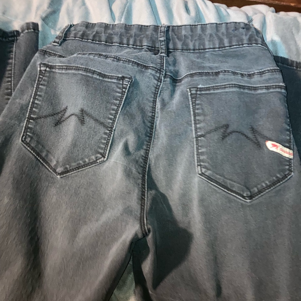 Distressed black jeans